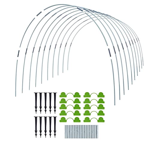 Dirfuny Aros fibra vidrio para jardín, unirse para hacer tus propias estructuras aro (paquete 25...