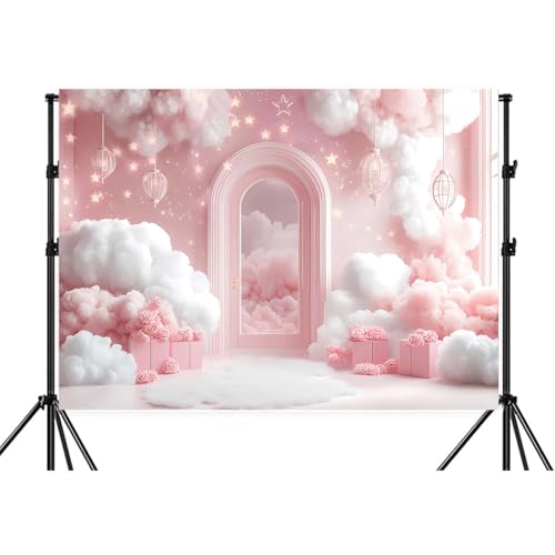 Fondo fotográfico rosa 7x5ft para recién nacido y fiesta miniatura 3