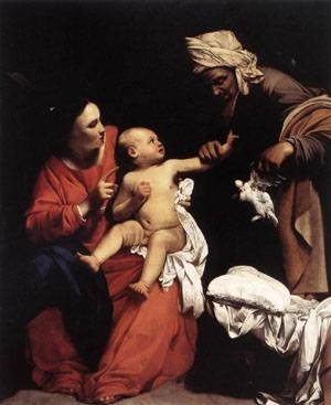 Peinture Madonna and Child Saraceni - Toile Maître Haute Qualité