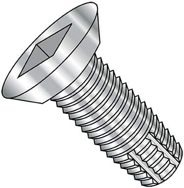 12-24X1 Square Recess Flat Undercut Thread Cut Screw Type F Full Thread 300 Series Stainless (Pack Qty 2,000) BC-1216FQU300 by Shorpioen