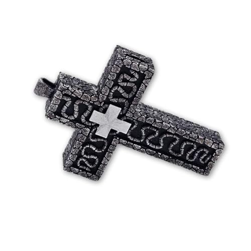 Collar de juego de calamares, collar con colgante de cruz antigua con compartimento secreto, collar con dije de personaje en diez formas, diseño impreso en 3D, collar hecho a mano, joyería de moda (A