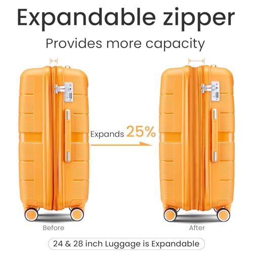 Luggage Sets 4 Piece(14/20/24/28) Pp Lightweight & Expandable Suitcase2