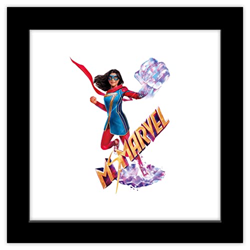 Tableau Marvel Ms. Marvel de qualité supérieure avec finitions soignées cadre noir