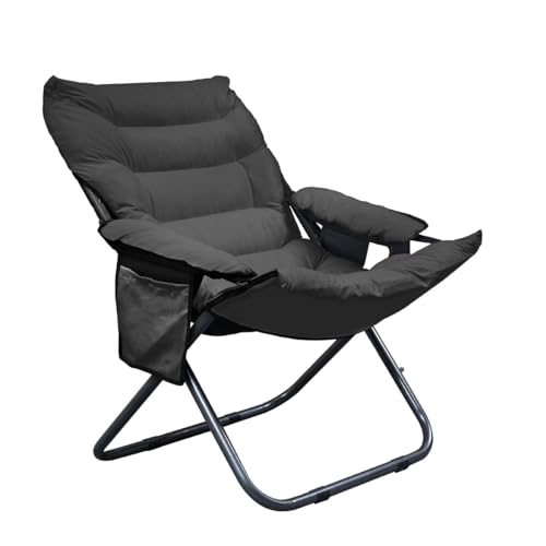 Poltrona Dobrável Reclinável 3 Posições – Leve 4,8 kg, Poltrona Papi,Compacta e Portátil para Praia, Camping, Cadeira do Papai,Estudo e Relaxar,Preto