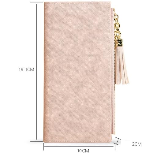 Womens wallet Women's long wallet PU leather wallet solid color zipper wallet and handbag3