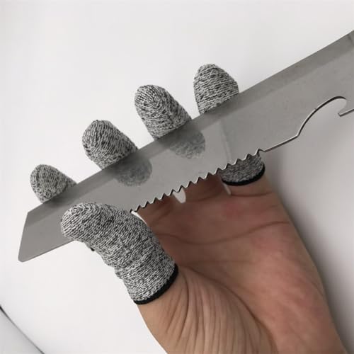 EYAKEG Protetor de dedo resistente a cortes de 10 peças, capas de dedo para cortes, extensor de vida