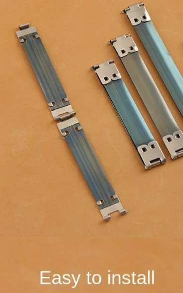 Tia Metal Internal Flex Frame Kiss Clasp with Pins for Leather Squeeze Coin Purse DIY Handbag (5 Inches, 6Pcs)