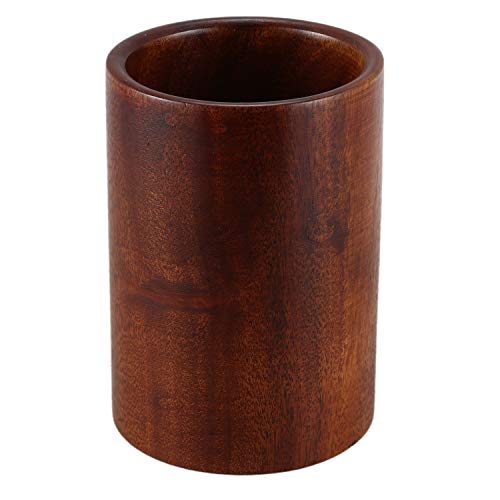 Soporte para utensilios, soporte de madera para utensilios de cocina para cucharas, espátulas, mesa de comedor de encimera, 3.4 x 3.4 x 5 pulgadas