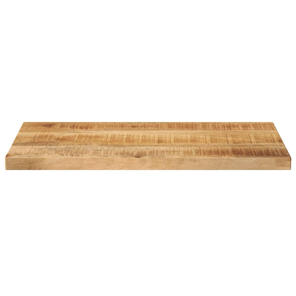 Tablero de mesa de 40 x 20 x 3,8 cm, rectangular, madera maciza de mango, robusta mesa de repuesto áspera para mesa de comedor, escritorio y mesa de centro, placa de madera natural, único