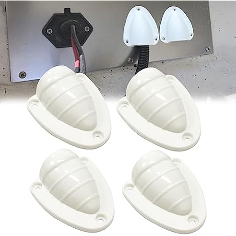 asdmm Boat Wire Cable Hole Vent Cover Clam Shell Ventilator for Marine Yacht Hardware Accessories, 2-1/2"L x 2-1/4"W (2PCS) Cover