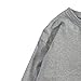 Men's Long-Sleeve Cotton T-Shirt Fashion Casual Solid Color Henley Shirts Crewneck Undershirt Pullover Tops (Medium,Grey)