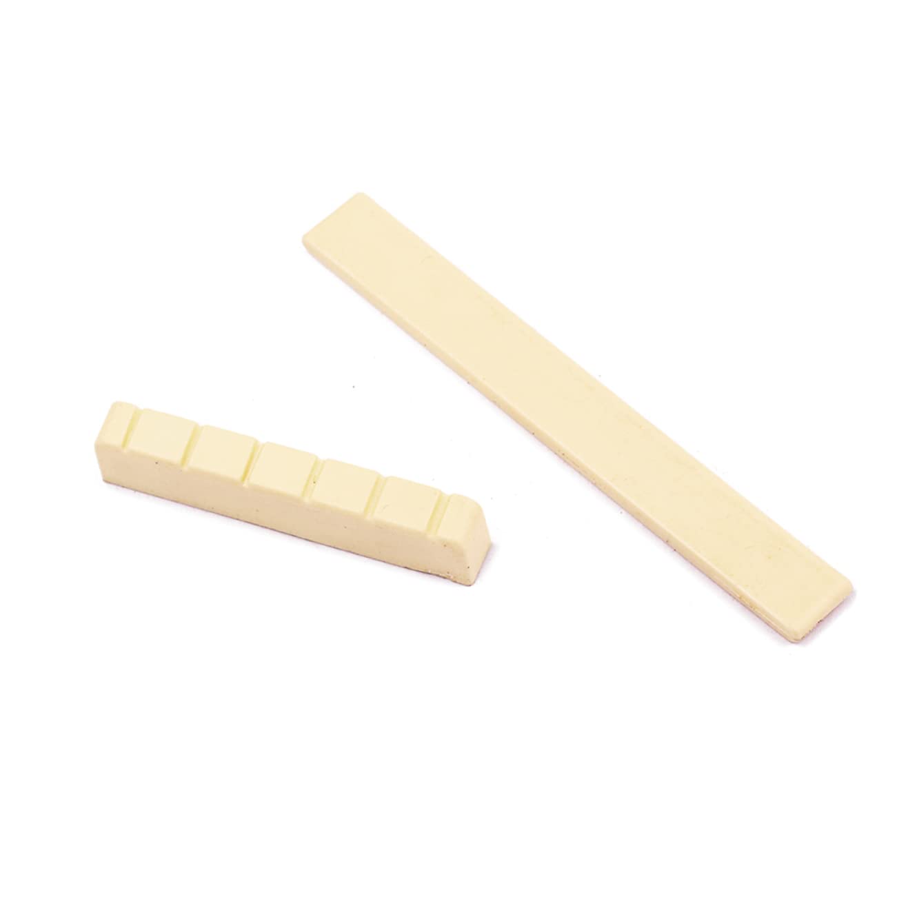 FAVOMOTO Classic Guitar Nut Saddle Set Yellow Guitar Bridge Saddle and Nut Replacement Parts for Classical Acoustic Guitars Easy to Cut to Size Random Style