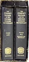 The Compact Edition of the Oxford English Dictionary : Complete Text Reproduced Micrographically. B008CPNH5U Book Cover