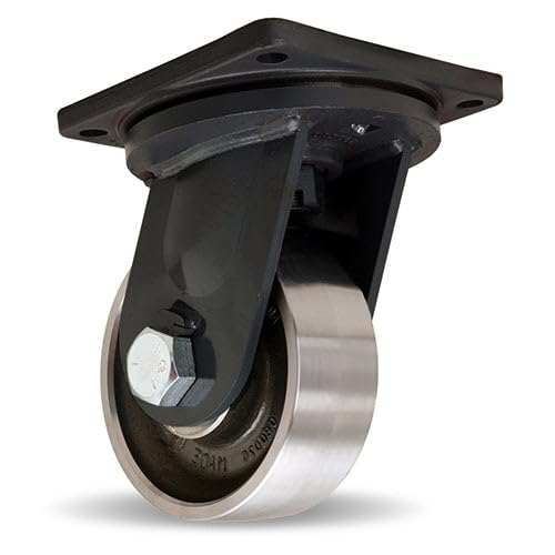 Hamilton 8x3 Forged Steel Swivel Caster - High Heat Maxi-Duty 5500 lbs Load Capacity, 750°F Heat Resistant with Stainless Steel Bearings
