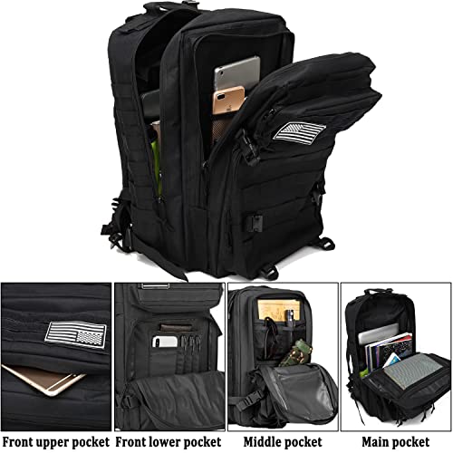 45L Military Tactical Backpack, Createy Large Army 3 Day Assault Pack Molle Bag #TOP5