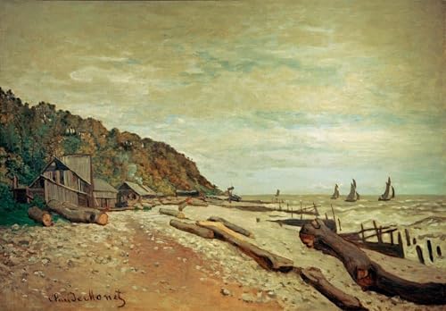 Toile Monet Le Petit Chantier Naval d'Honfleur : l'élégance marine pour votre déco de salon