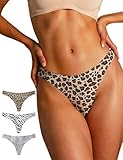 SPANFLEX Seamless Thongs for Women G-string Thong No Line Workout Cotton Panty Liners Underwear Undies Fashion Clothing