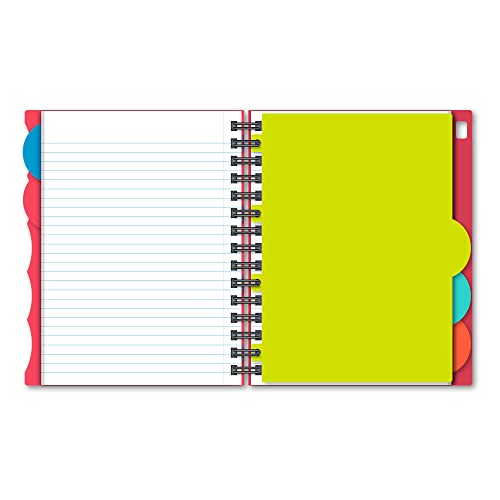 Ischolar 5 Subject Poly Cover Double Wire Notebook, 8.35 X 6 Inches, Cover Color May Vary (58615)160 Sheets , Assorted #TOP2
