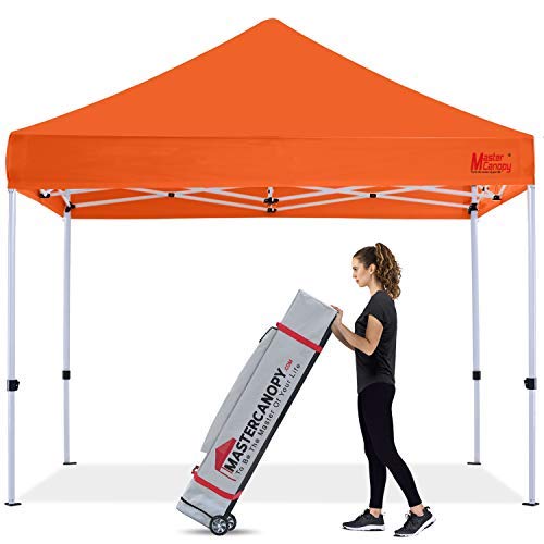 Image of MASTERCANOPY Pop Up Canopy Tent Commercial Grade 10x12 Instant Shelter (Orange)