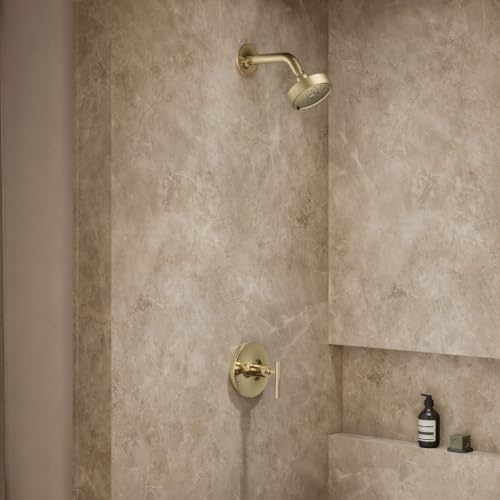 KOHLER TLS14422-4-AF Purist Rite-Temp Shower Trim Kit con manija de palanca sin cabezal de ducha, vibrante oro francés miniatura 2