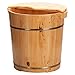 Produktbild XIAOLULU Fußbad Fass Fußbecken Fußbad Barrel Holz Fußbad Barrel über Kalb Massivholz-Haushalt Hochtieflöffel Knee Cedar Tub (Farbe : Braun, Größe : 36x29.5x39cm)