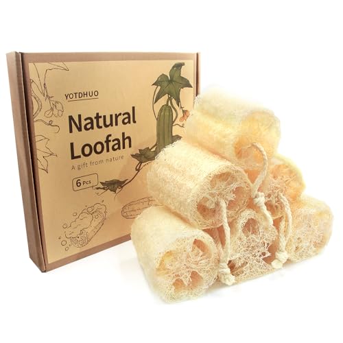 6Pack Luffa Sponges Gentle Exfoliating Body Scrubber for Shower Natural Loofah Sponge Unveil Your Skin's Natural Beauty… image 3
