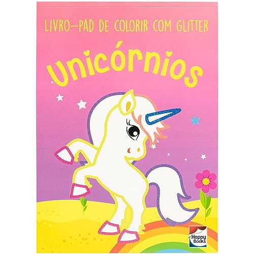 Livro-pad de colorir com Glitter: Unicórnios: