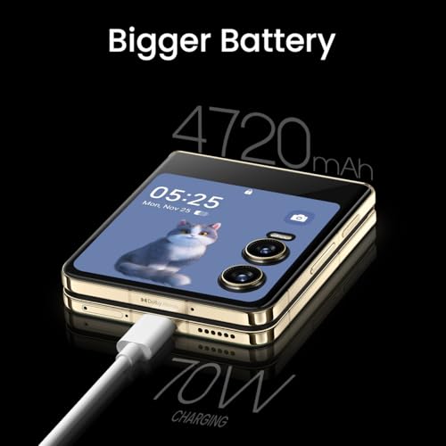 Image of Tecno Phantom V Flip 2 (Travertine Green, 8GB+256GB) | Strongest Flip Ever | 4720mAh with 70W Charger | Advance AI Features | 50MP OIS+50MP Camera | 6.9 inch 120Hz AMOLED Main & 3.64 inch AMOLED Cover Screen