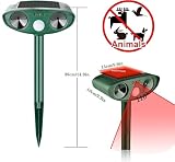 Katzenschreck Ultraschall,Upgrade 2025 Solar Tiervertreiber Katzenabwehr,Ultraschall Abwehrmittel Hundeschreck Marderschreck mit Bewegungsmelder für Katzen, Hunde, Mäuse,Vögel, Marder