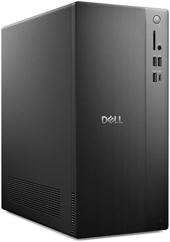 Dell Tower PC Desktop Computers for Home & Business Productivity, Copilot AI, 14th Gen i3-14100, 16GB DDR5, 512GB PCIe SSD, WiFi 6, Bluetooth, DisplayPort, HDMI, Type-C, Windows 11 Pro, Black image 2
