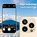 Hsefo Camera Lens Protector for iPhone 13 Pro/iPhone 13 Pro Max Metal Camera Cover Film, 9H Tempered Glass, Anti-Scratch, Case Friendly - Gold