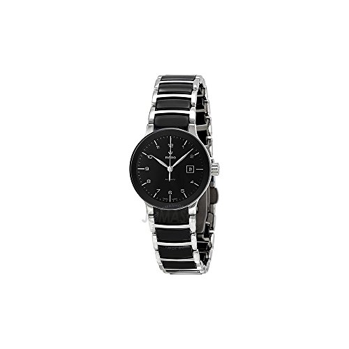 Rado Centrix R30942162 - Reloj automático de cerámica de dos tonos con esfera negra para mujer, negro, pulser