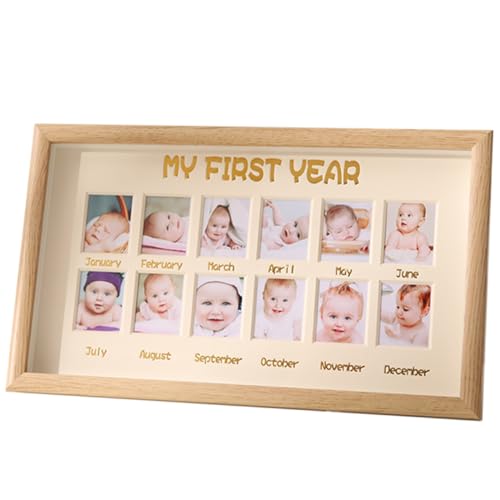 Photo Frame Table Frame 12 Months Baby First Year Photo Frame My First Year Pictures 12 Months For Baby First Year Girl Commemorate Mdf Boy Decorate