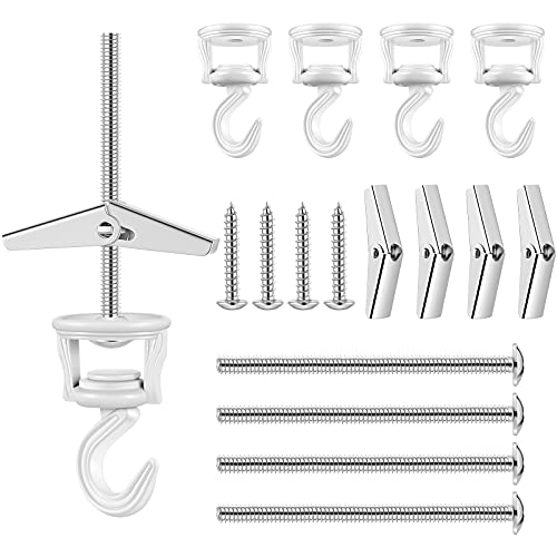 6 Set Heavy Duty Ceiling Hooks w/Screws Hardware Toggle Wings for