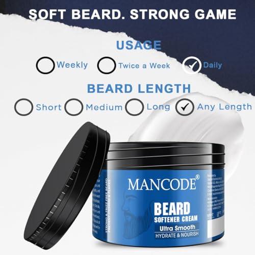 Image of MANCODE Beard Grooming Kit - Beard Growth Oil 50 ml | Beard Wash and Conditioner 200 ml | Beard Softener Cream 100gm | Beard & Mustache Wax for Men 50 gm - Beard Care Kit for Men (Pack of 4)