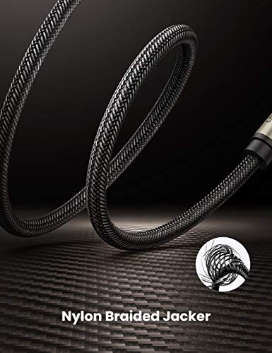 UGREEN Câble Stéréo 6.35mm vers 6.35mm Mono Mâle Mâle Câble TRS Jack 6.35 en Nylon Tressé Compatible avec Guitare Ampli Piano Électrique Basse Table de Mixage Enceinte Home Studio Clavier 1M - Image 8