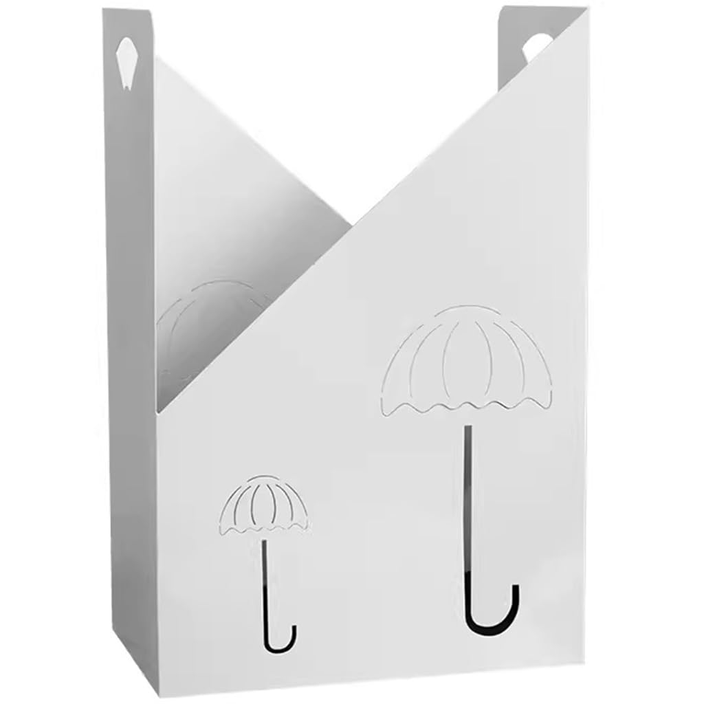 Porte-parapluies en fer creux anti-humidité avec poignée éventail ergonomique