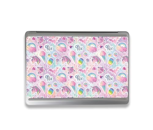 Image of MightySkins Carbon Fiber Skin Compatible with Microsoft Surface Laptop Studio 2 (2023) Full Wrap Kit - Unicorn Popsicle | Protective, Durable Textured Carbon Fiber Finish | Made in The USA
