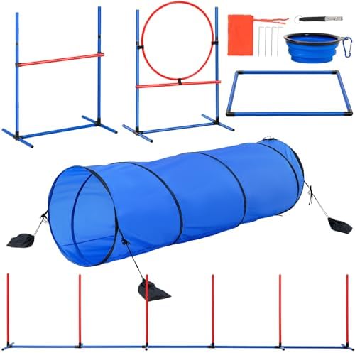 VEVOR Dog Agility Training Equipment, Dog Agility Course Backyard...
