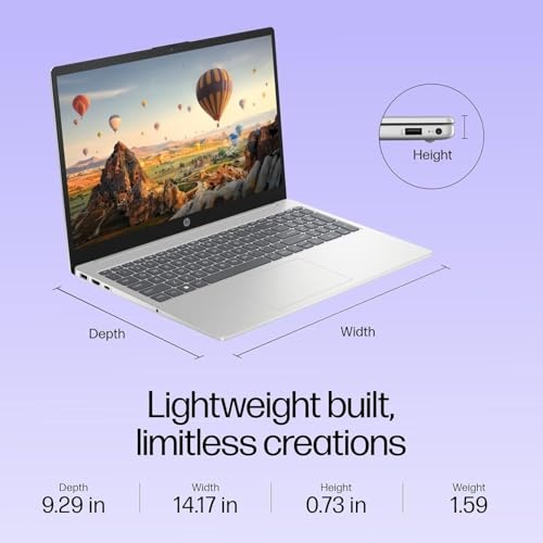 HP 15, 13th Gen Intel Core i3-1315U Laptop (8GB DDR4, 512GB SSD) Anti-Glare, Micro-Edge, 15.6"/39.6cm, FHD, Win 11, MS Office 21, Grey, 1.59kg, Intel UHD Graphics, 1080p FHD Camera, fd0006TU/fd0465TU view 2