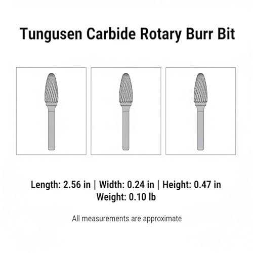 Fresa rotativa de carburo de tungsteno sólida para esmeril miniatura 7