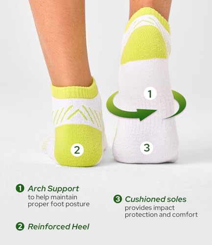 Image of BAMBOO COOL Womens Ankle Socks Bamboo Viscose Athletic Moisture-Wicking Low Cut Running Socks Cushioned Anti-Blister