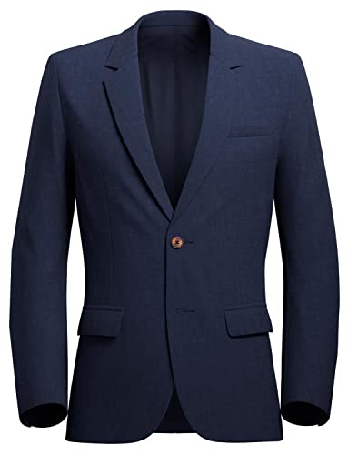 Blazer en lin pour hommes à deux boutons veste costume chic et légère