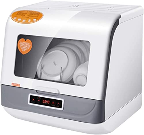 Mini lavaplatos portátil compacto para lavavajillas, toque el botón 360 grados y rocíe 75 ℃ pantalla LED de esterilización a alta temperatura, 5 ajustes de lugar, 1200 W