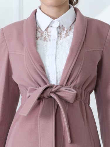 Image of PLAGG Women's Notched Lapel Long Overcoat
