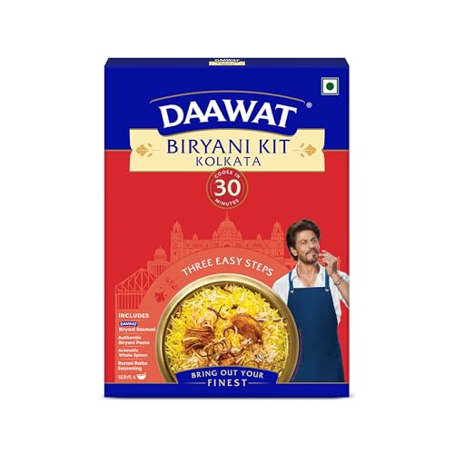 Image of Daawat Biryani Kit Kolkata | Authentic Recipe | Ready in 30 min | Ready to Cook | 334gm