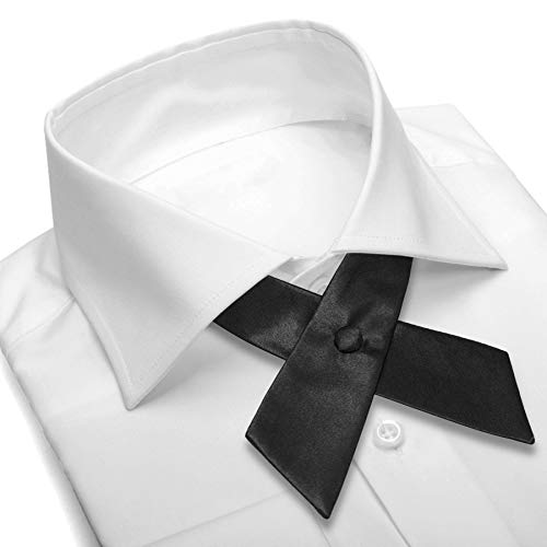 Image of Women's or Men's Crossover Neck Tie Solid Color Continental Tie
