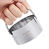 HULISEN Biscuit Cutter Set (3 Pieces/Set), Stainless Steel Round Cookies Cutter with Handle, Professional Baking Dough Tools, Gift Package #5