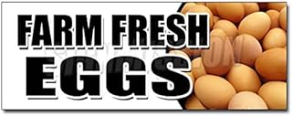 12" Farm Fresh Eggs Decal Sticker Organic Range Free Milk Dairy Cheese Brown