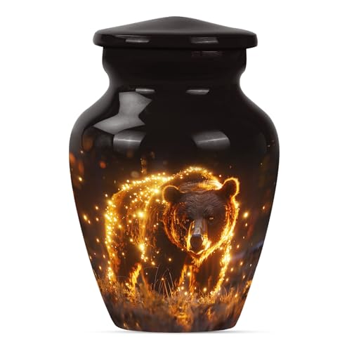 Image of Bear Urn - Small Urns for Human Ashes - Cremation Urns for Human Ashes Adult Female - Ashes Urn Adult - Urn for Dad - Decorative Urns (3 inch Pack of 1)